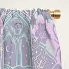 Gothic Halloween Damask - pastel glow Window Curtain Gallery Image 2