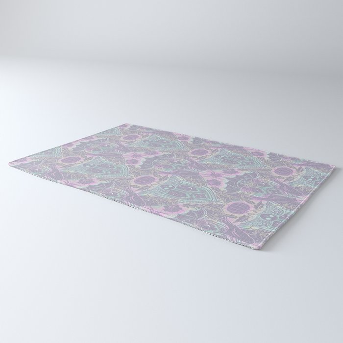 Gothic Halloween Damask - pastel glow Rug Gallery Image 3