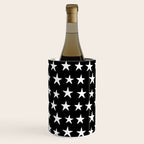 Star Pattern White On Black Wine Chiller Gallery Image 3