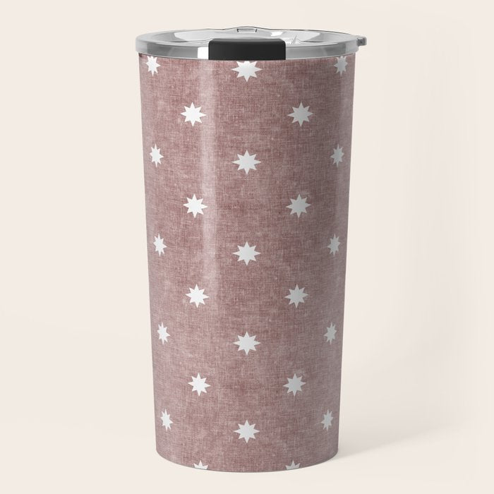 stars on mauve Travel Mug Gallery Image 1