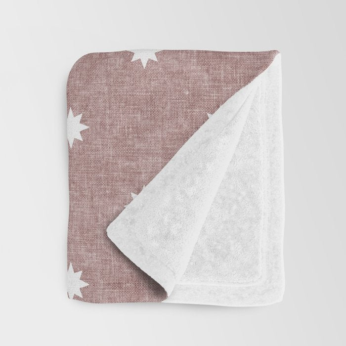 stars on mauve Throw Blanket Gallery Image 3