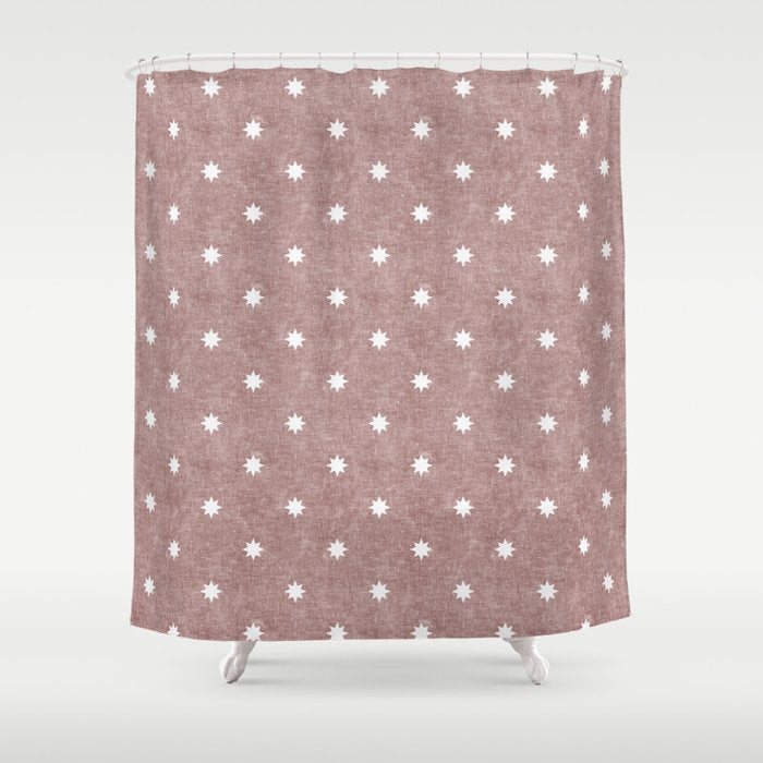 stars on mauve Shower Curtain Gallery Image 1
