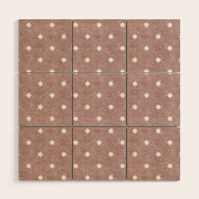 stars on mauve Wood Wall Art Gallery Image 1