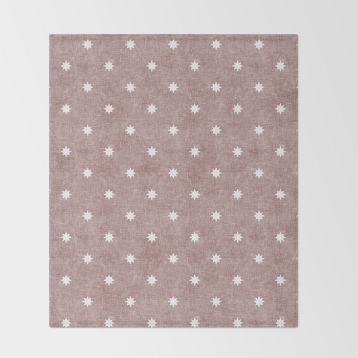 stars on mauve Throw Blanket Gallery Image 2