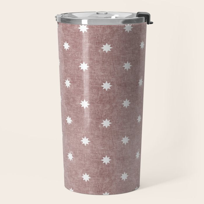 stars on mauve Travel Mug Gallery Image 2