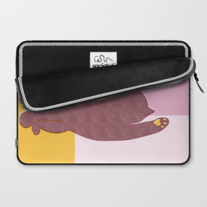 Risograph Cat - Sunset Laptop Sleeve Gallery Image 2