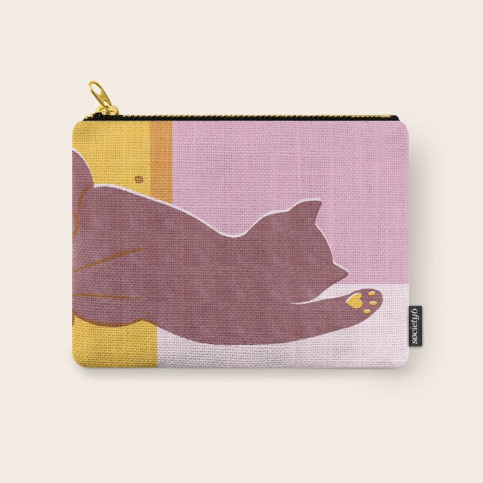 Risograph Cat - Sunset Carry All Pouch Gallery Image 1