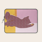 Risograph Cat - Sunset Laptop Sleeve Gallery Image 1
