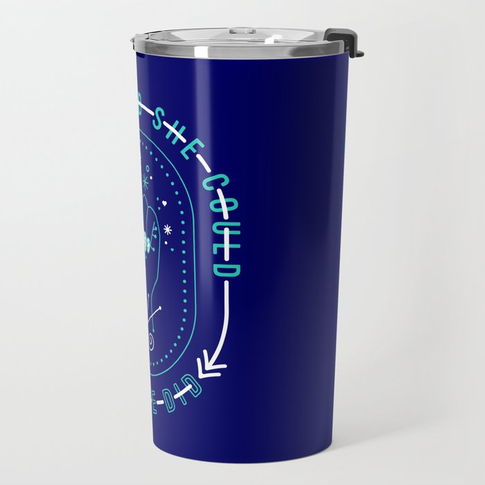 She Believed - Navy & Turquoise Palette Travel Mug Gallery Image 2