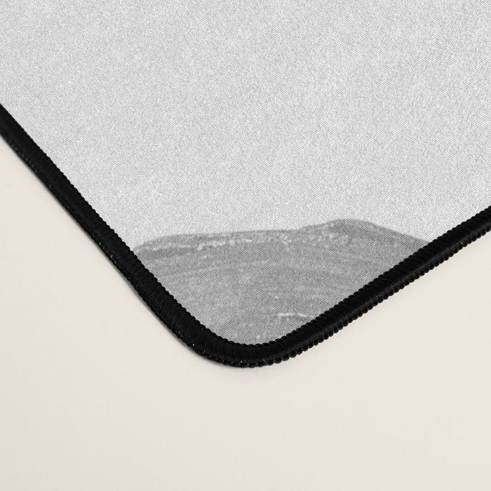 Modern abstract black white hand painted brushstrokes Desk Mat Gallery Image 4