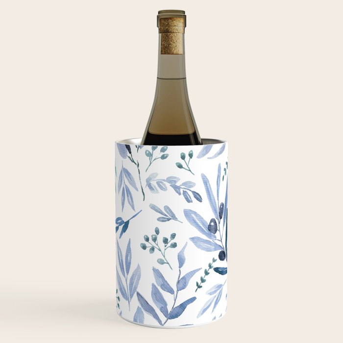 Blue Eucalyptus Pattern Wine Chiller Gallery Image 1