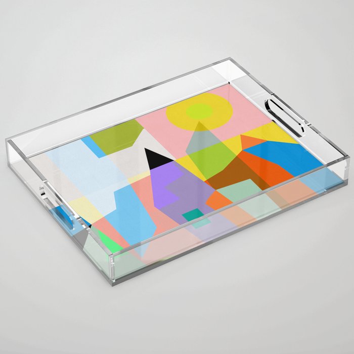 mid century modern spring III Acrylic Tray Gallery Image 1