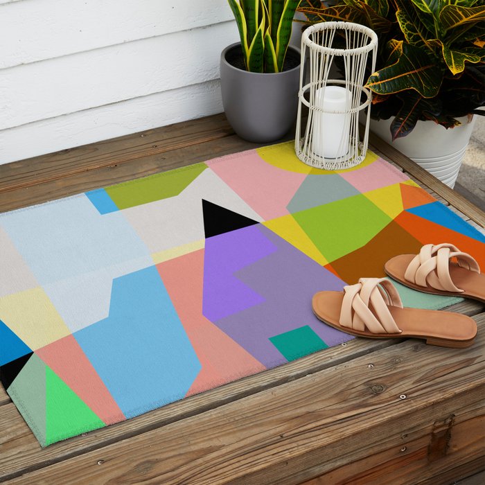 mid century modern spring III Outdoor Rug Gallery Image 2