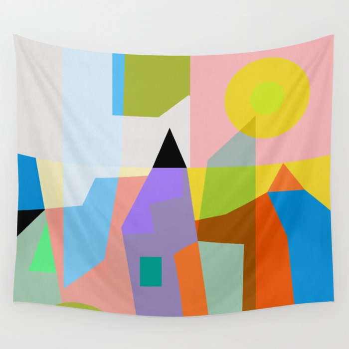 mid century modern spring III Wall Tapestry Gallery Image 1