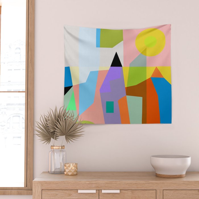 mid century modern spring III Wall Tapestry Gallery Image 2