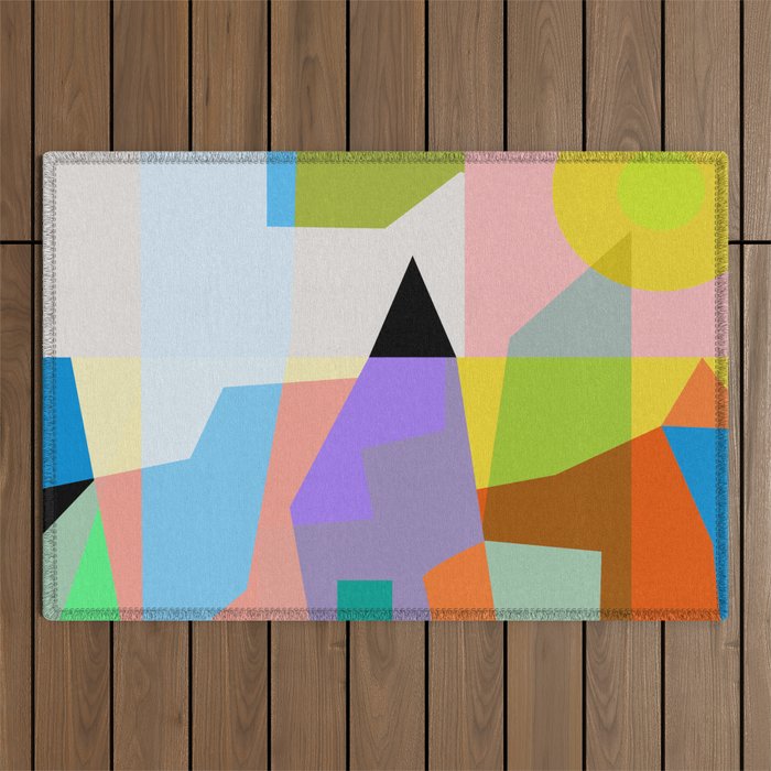 mid century modern spring III Outdoor Rug Gallery Image 1