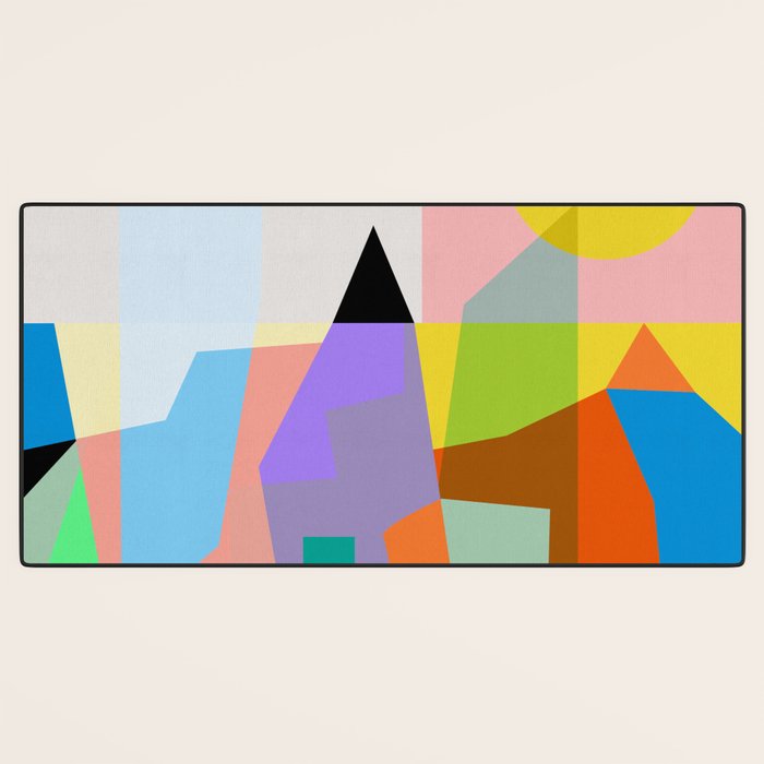 mid century modern spring III Desk Mat Gallery Image 3