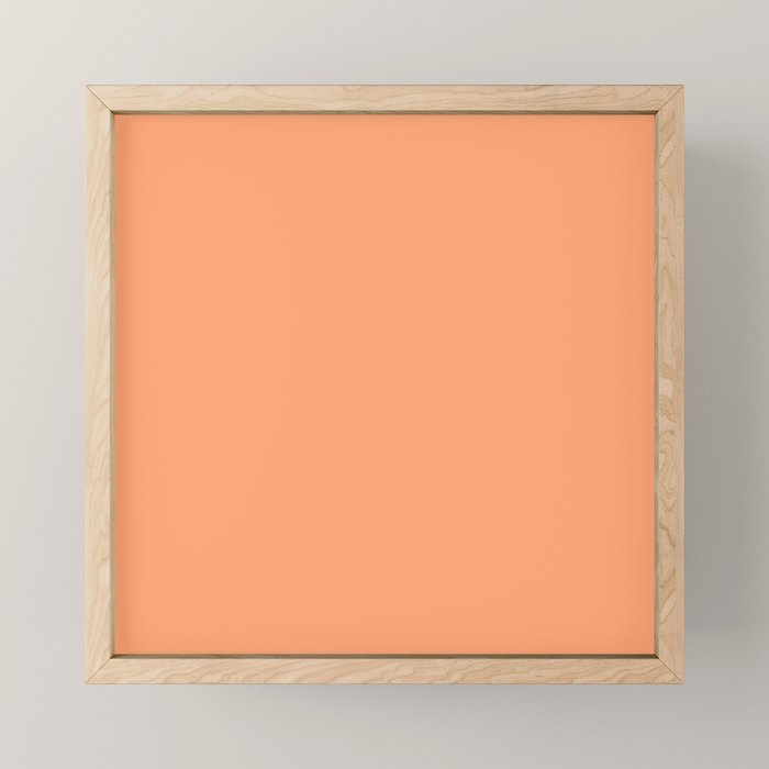 Apricot Peach Solid Color Mini Art Print Gallery Image 1