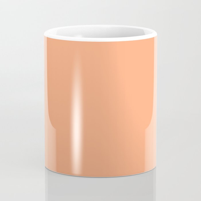 Apricot Peach Solid Color Coffee Mug Gallery Image 4