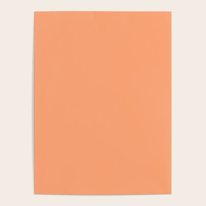 Apricot Peach Solid Color Poster Gallery Image 4