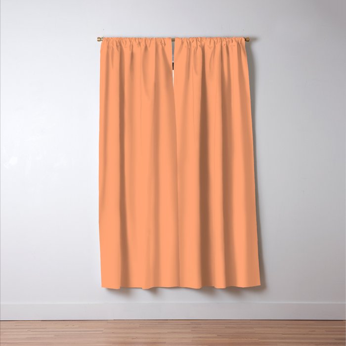 Apricot Peach Solid Color Window Curtain Gallery Image 3