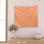Apricot Peach Solid Color Wall Tapestry Gallery Image 2