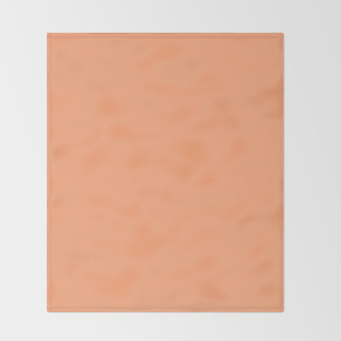 Apricot Peach Solid Color Throw Blanket Gallery Image 2