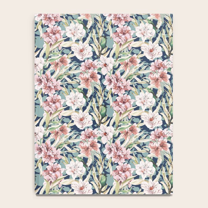 Birds in lush night garden flowers Notebook Gallery Image 4