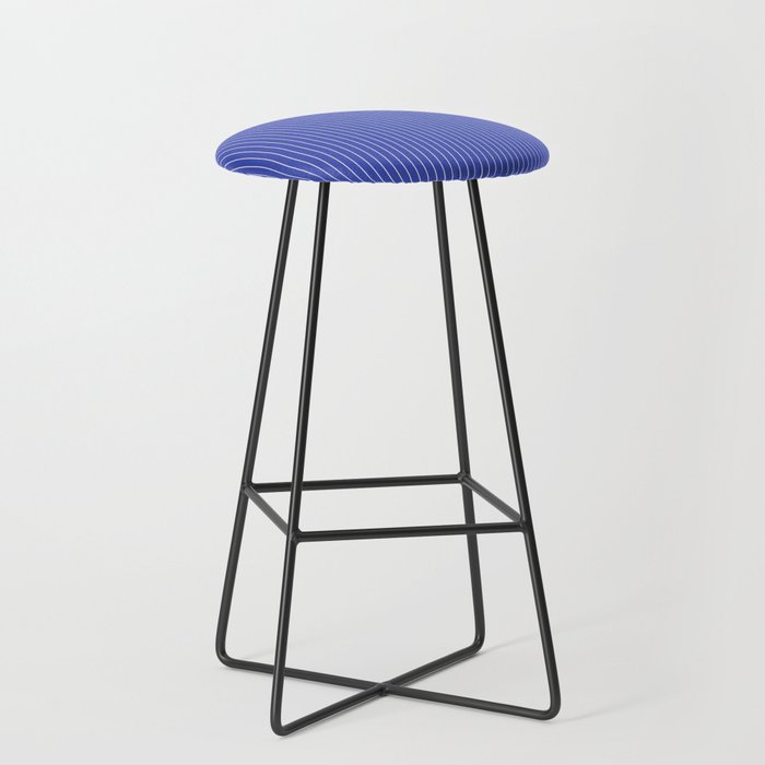 Minimal Arch XXI Bright Blue Modern Geometric Lines Stool Gallery Image 1