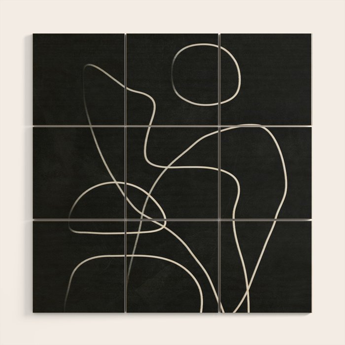 Abstract Line IV Wood Wall Art Gallery Image 1