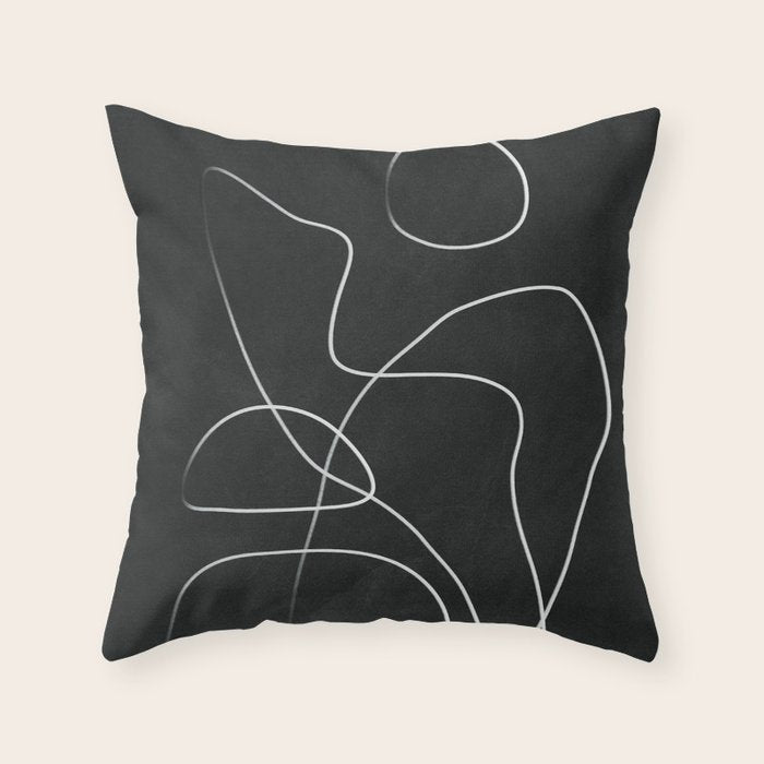 Abstract Line IV Throw Pillow Gallery Image 6