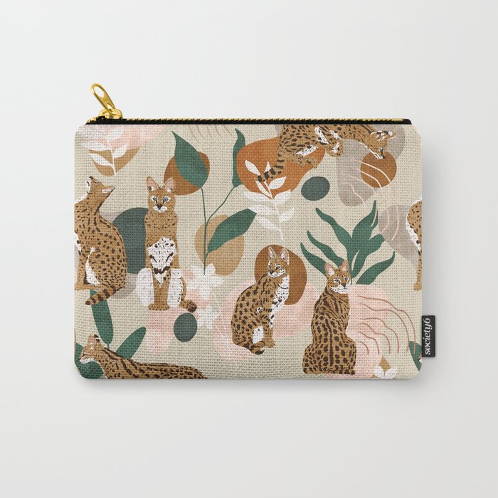 Serval cat abstract nature Carry All Pouch Gallery Image 1