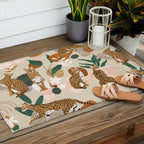 Serval cat abstract nature Outdoor Rug Gallery Image 2