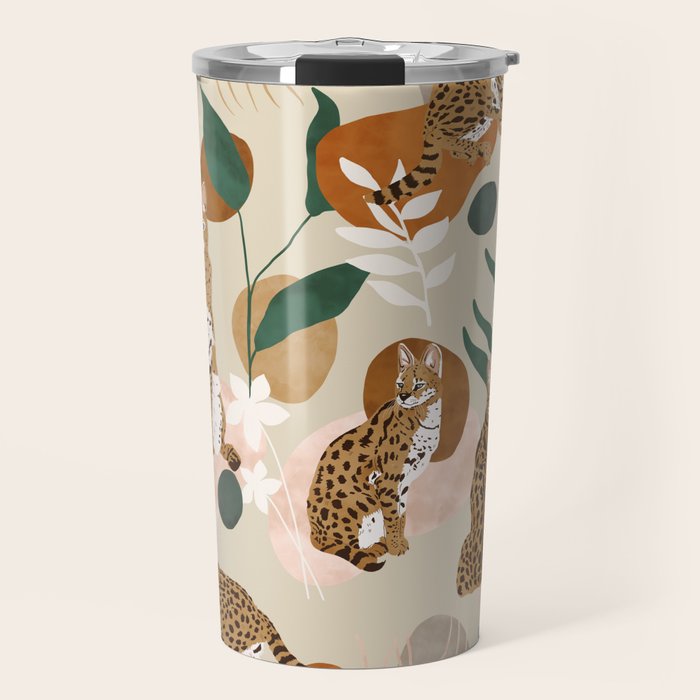 Serval cat abstract nature Travel Mug Gallery Image 1