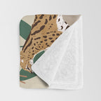 Serval cat abstract nature Throw Blanket Gallery Image 3