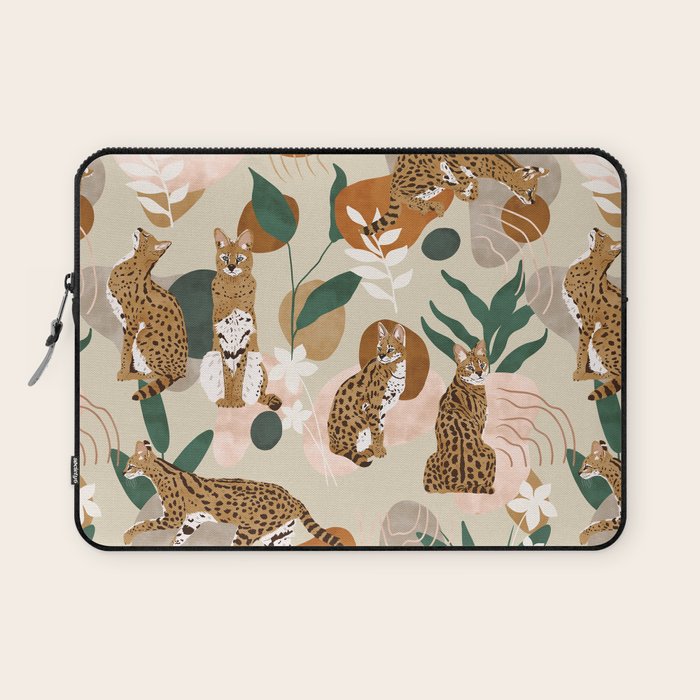 Serval cat abstract nature Laptop Sleeve Gallery Image 1