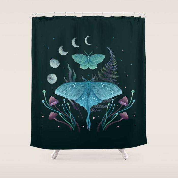 Luna and Emerald Shower Curtain Gallery Image 1
