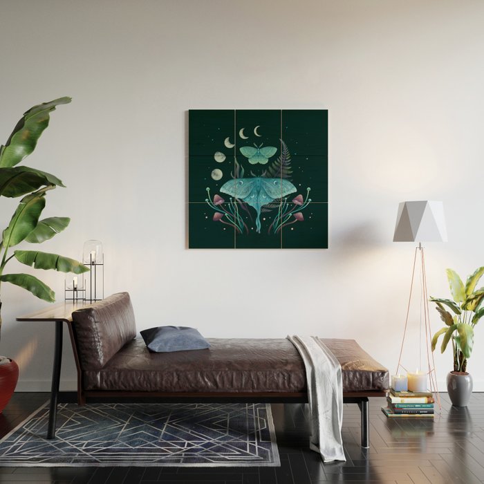 Luna and Emerald Wood Wall Art Gallery Image 2