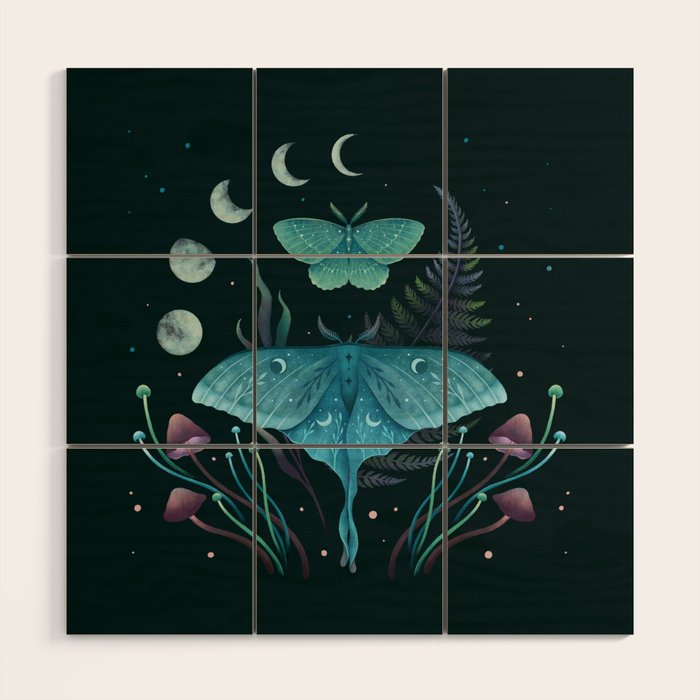 Luna and Emerald Wood Wall Art Gallery Image 1