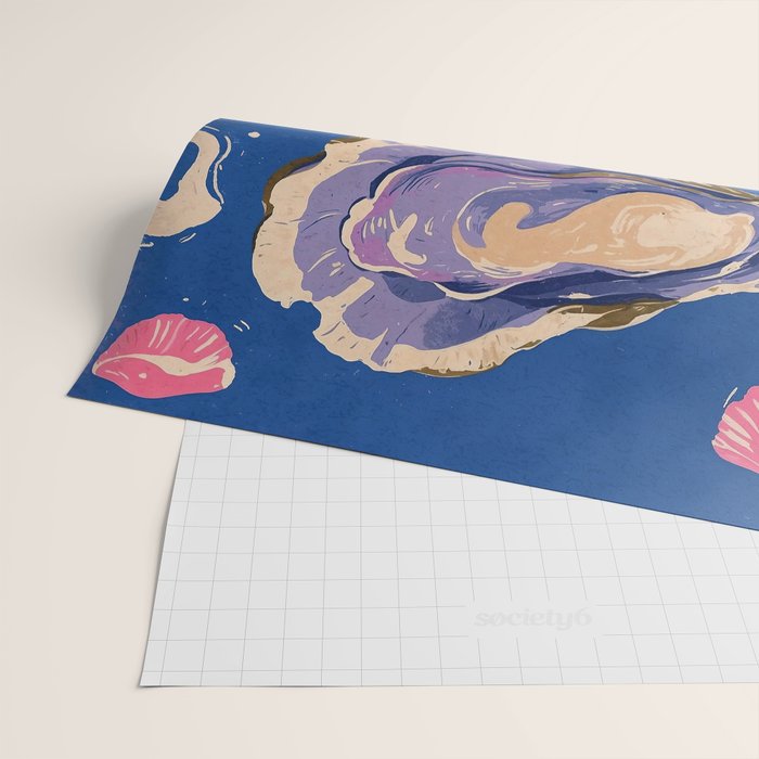 Oceanic Life - Oyster Wrapping Paper Gallery Image 2