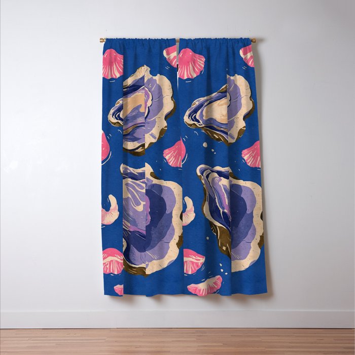 Oceanic Life - Oyster Window Curtain Gallery Image 3