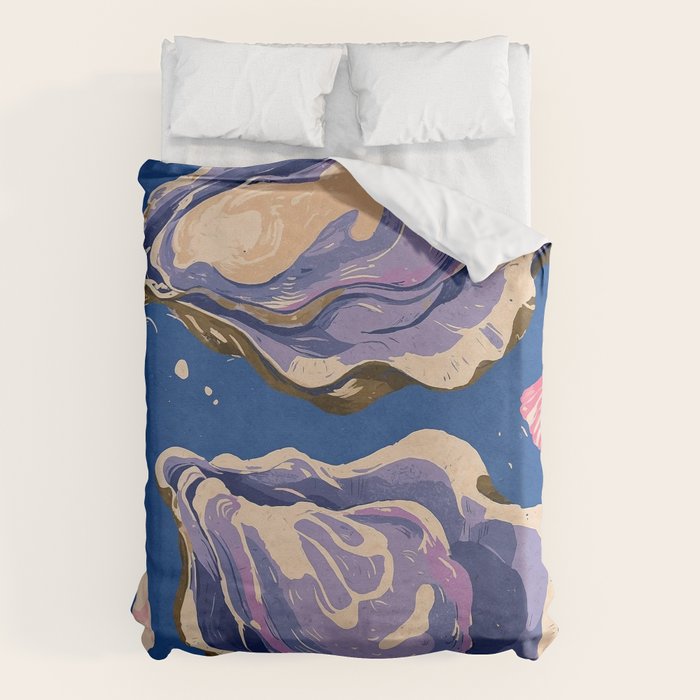 Oceanic Life - Oyster Duvet Cover Gallery Image 1
