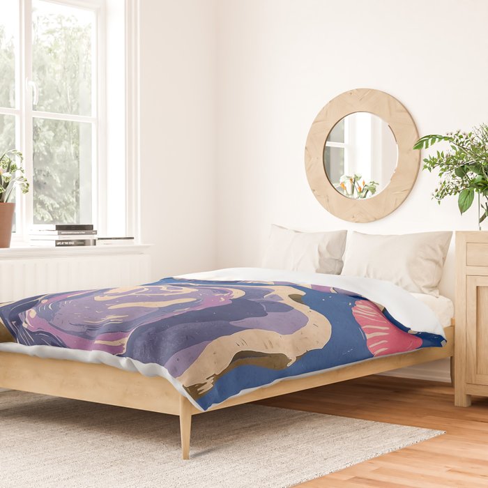 Oceanic Life - Oyster Duvet Cover Gallery Image 2