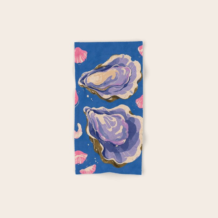 Oceanic Life - Oyster Bath Towel Gallery Image 1