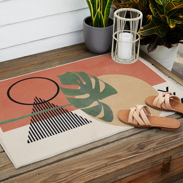 Nature Geometry I Outdoor Rug Gallery Image 2