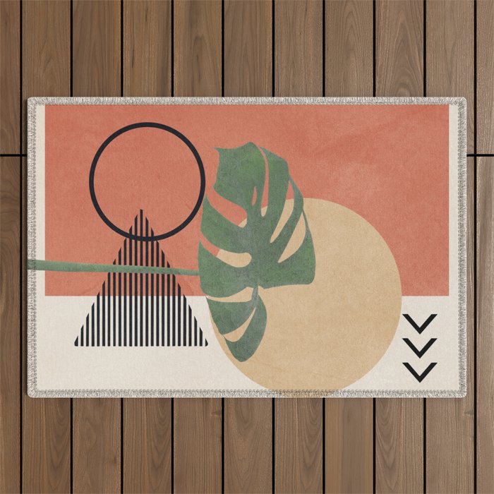 Nature Geometry I Outdoor Rug Gallery Image 1