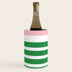 Mixed Stripe Pattern in Green, Pink, and White Wine Chiller Gallery Image 2