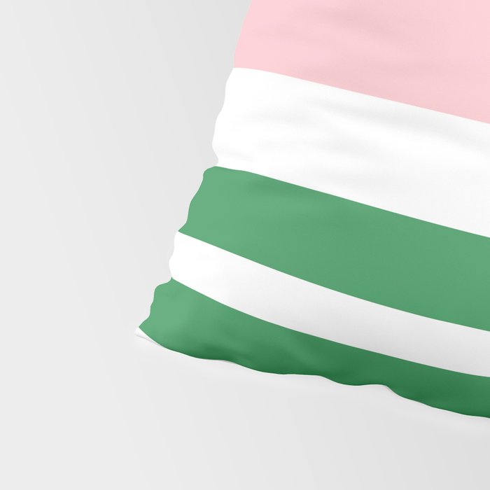 Mixed Stripe Pattern in Green, Pink, and White Pillow Sham Gallery Image 4