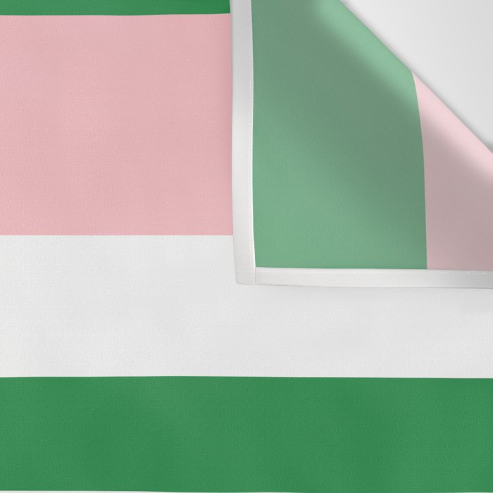 Mixed Stripe Pattern in Green, Pink, and White Wall Tapestry Gallery Image 3