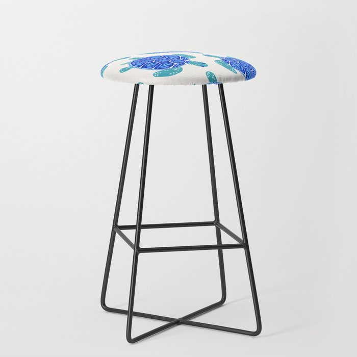 Sea Turtle - Blue Palette Stool Gallery Image 1